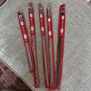 Bernat Vintage Knitting Needles Gray In Sleeve Size 2, 5, 7, 10-14 inch Lot of 5